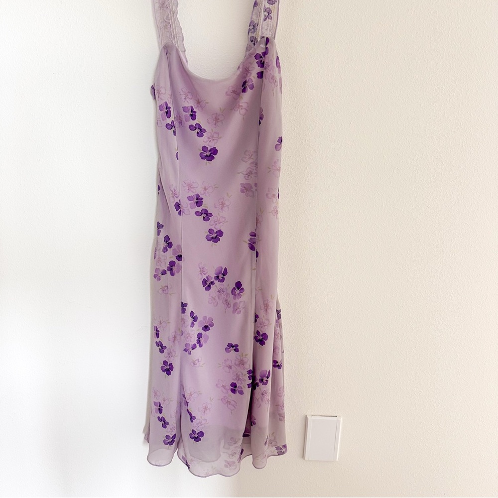 💕SOLD💕UNIF Y2K Deadstock Lavender Louie Floral Dress XS Feminine Dress - Picture 4 of 6